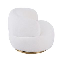 Tubby Swivel Arm Chair - Ecru