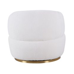 Tubby Swivel Arm Chair - Ecru