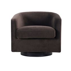 Bellevue Swivel Arm Chair - Slate Grey Velvet