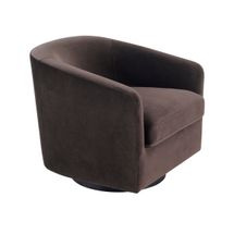 Bellevue Swivel Arm Chair - Slate Grey Velvet