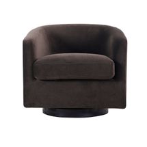 Bellevue Swivel Arm Chair - Slate Grey Velvet