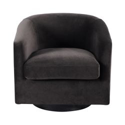 Bellevue Swivel Arm Chair - Slate Grey Velvet