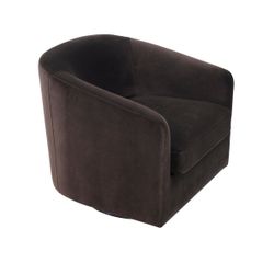 Bellevue Swivel Arm Chair - Slate Grey Velvet