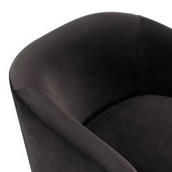 Bellevue Swivel Arm Chair - Slate Grey Velvet