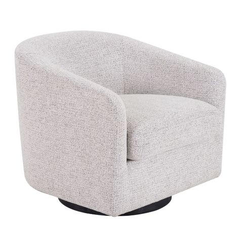 Bellevue Swivel Arm Chair - Salt & Pepper