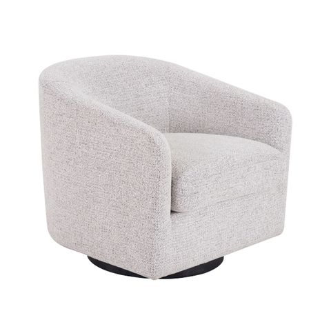 Bellevue Swivel Arm Chair - Salt & Pepper