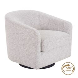 Bellevue Swivel Arm Chair - Salt & Pepper