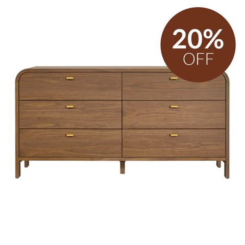 Chisholm 6 Drawer Chest - Walnut