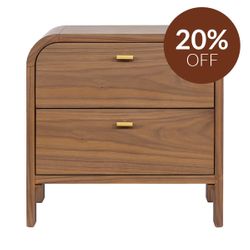 Chisholm Bedside Table - Walnut