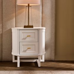 Theodore Bedside Table - Small White