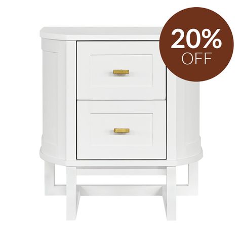 Theodore Bedside Table - Small White