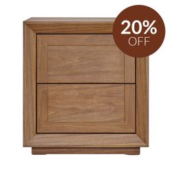 Balmain Tall Bedside Table - Walnut