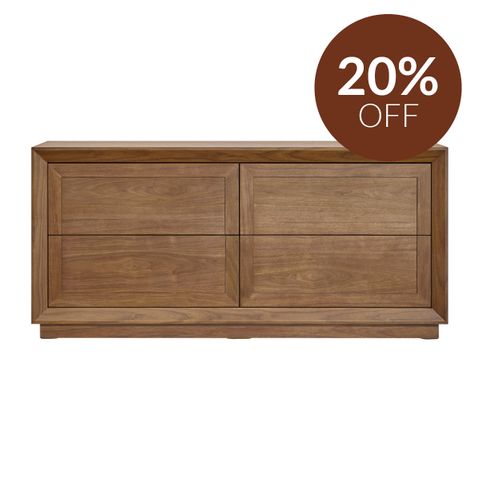 Balmain 4 Drawer Chest - Walnut