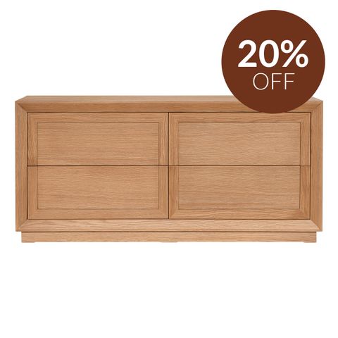 Balmain 4 Drawer Chest - Natural Oak