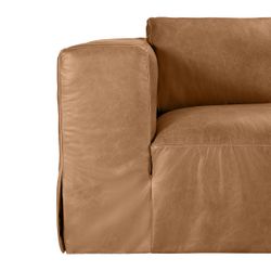 Pomona 3 Seater Sofa - Light Brown Leather
