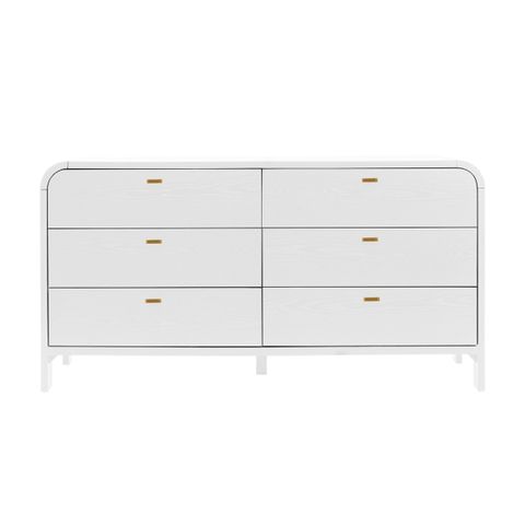 Chisholm 6 Drawer Chest - White - OUTLET NSW