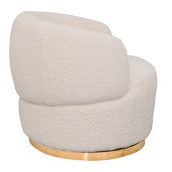 Tubby Swivel Arm Chair - Ivory Boucle - OUTLET NSW