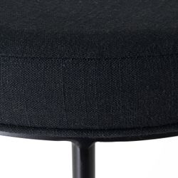 Blackley Black Iron Bar Stool - Black Linen