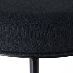 Blackley Black Iron Bar Stool - Black Linen