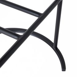 Blackley Black Iron Bar Stool - Black Linen
