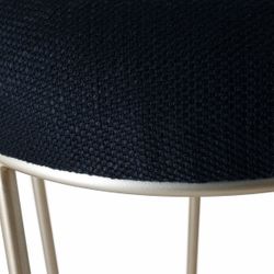 Aiden Gold Steel Bar Stool - Black Linen
