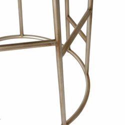 Aiden Gold Steel Bar Stool - Black Linen