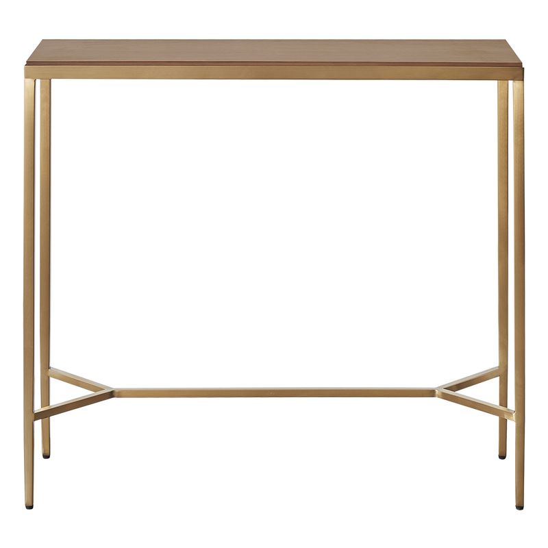 Chloe Timber Console Table - Small Gold