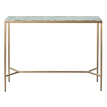 Chloe Dusty Jade Marble Console Table - Large Gold