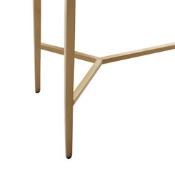 Chloe Pink Marble Console Table - Large Gold