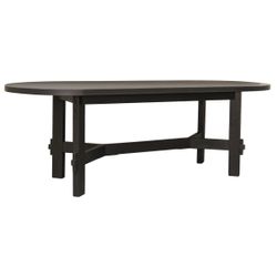 Noho Oval Dining Table - 2.2m Black - OUTLET NSW