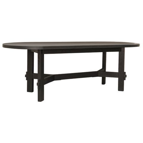 Noho Oval Dining Table - 2.2m Black - OUTLET NSW