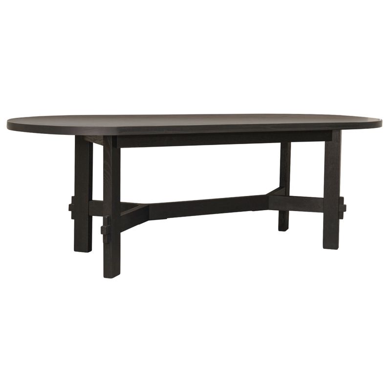 Noho Oval Dining Table - 2.2m Black - OUTLET NSW