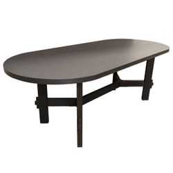 Noho Oval Dining Table - 2.2m Black - OUTLET NSW