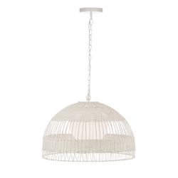 Fortaleza Rattan Pendant - Medium White