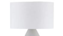 Abstract Floor Drum Shade - White