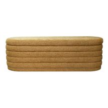 Demi Storage Bench Ottoman - Mustard