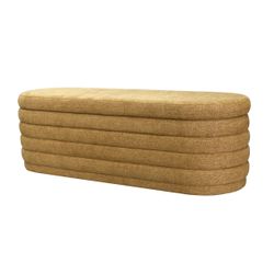 Demi Storage Bench Ottoman - Mustard