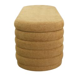 Demi Storage Bench Ottoman - Mustard