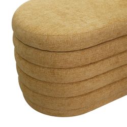 Demi Storage Bench Ottoman - Mustard