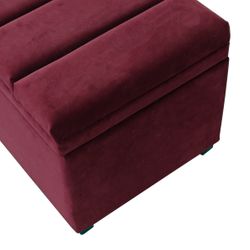 Soho Storage Bench Ottoman - Wine