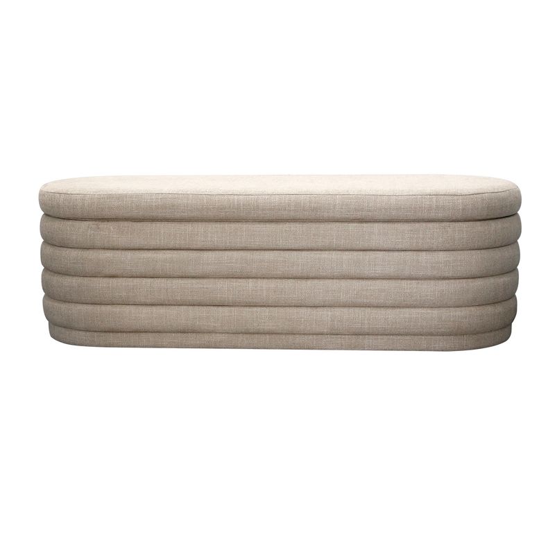 Demi Storage Bench Ottoman - Beige