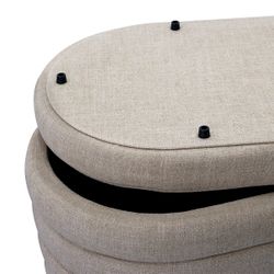 Demi Storage Bench Ottoman - Beige