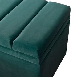 Soho Storage Bench Ottoman - Teal Velvet