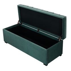 Soho Storage Bench Ottoman - Teal Velvet
