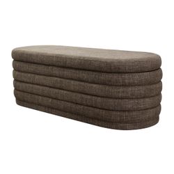 Demi Storage Bench Ottoman - Chocolate