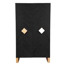 Herringbone Bar Cabinet -*Black Doors* -  OUTLET NSW
