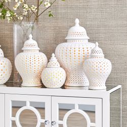 Minx Temple Jar - Medium White