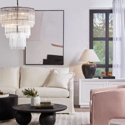 Zara Pendant - 3 Tier Black