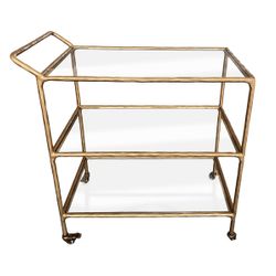 Heston Glass Bar Cart