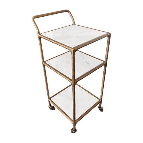 Heston Marble Square Bar Cart